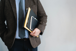 Man with documents